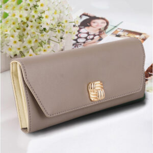 Plum Knot-Detail Long Wallet for Women