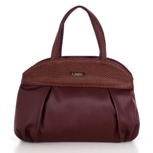 Maroon Textured Top-Handle Handbag for Women